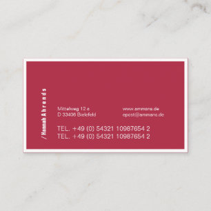 Silver! Bordeaux and Typography, elegant, bold Business Card