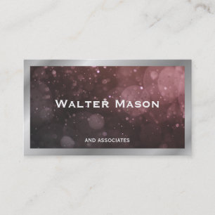 Silver Border   Bokeh   Content Creator Business Card