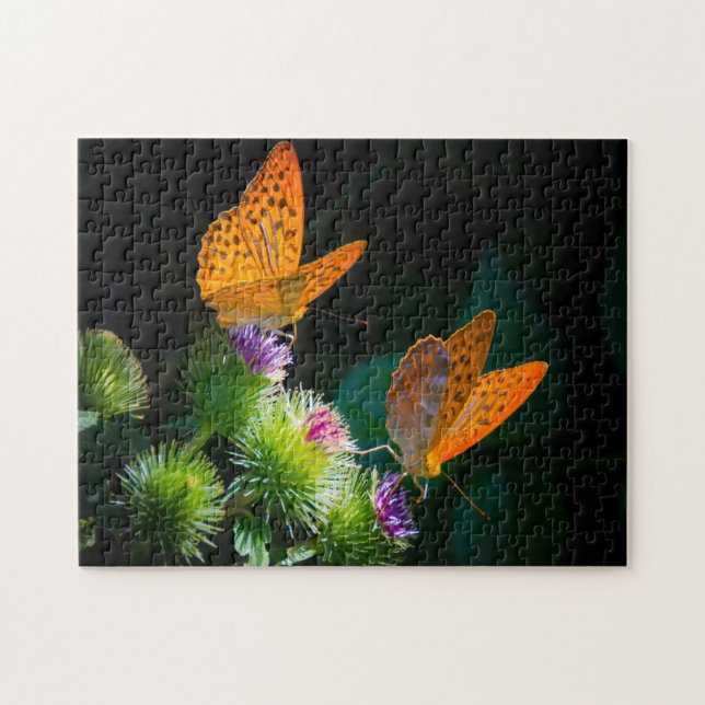 Silver Bordered Fritillary Butterfly. Jigsaw Puzzle (Horizontal)