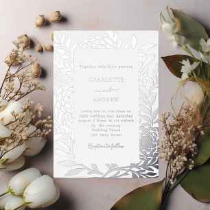 Silver botanical luxury wedding