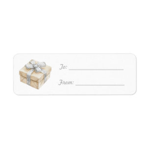 Silver Bow Cream Gift Christmas  