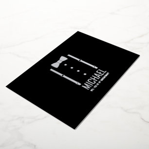 Silver Bow Tie Personalised Groomsman Proposal
