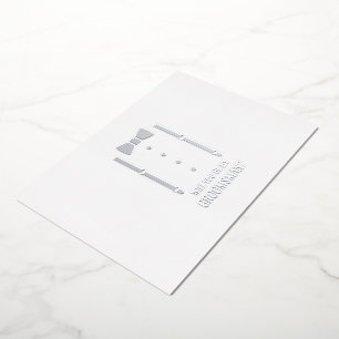 Silver Bow Tie Personalised Groomsman Proposal