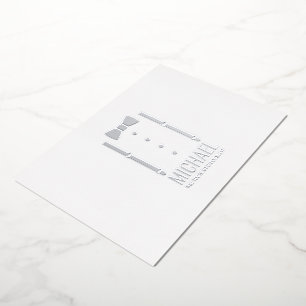 Silver Bow Tie Personalised Groomsman Proposal