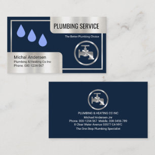 Silver Box Corner Plumbing Frame Business Card