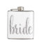 Silver bride flask, glitter font