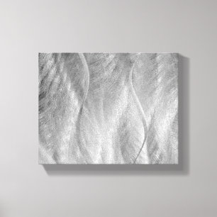 Silver Brushed Metal Abstract Canvas Print