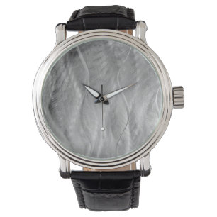 Silver Brushed Metal Abstract  Watch