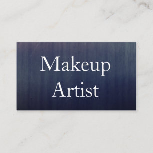Silver Brushed Metal Hair Stylist Makeup Artist Business Card