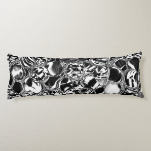 Silver bubbles with glass or metal tone body cushion