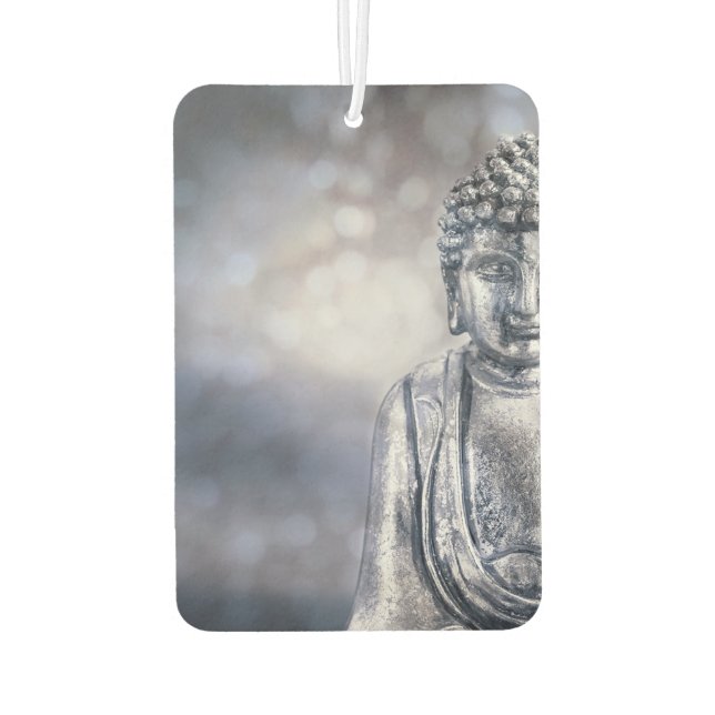 silver Buddha Car Air Freshener (Back)