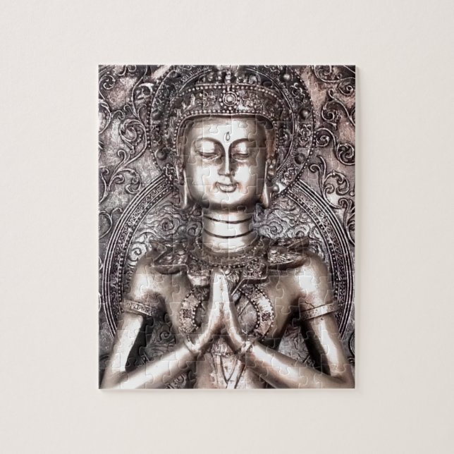 Silver Buddha Jigsaw Puzzle (Vertical)
