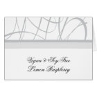 Silver Buffet Menu Tent/Table Card