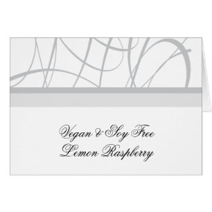Silver Buffet Menu Tent/Table Card