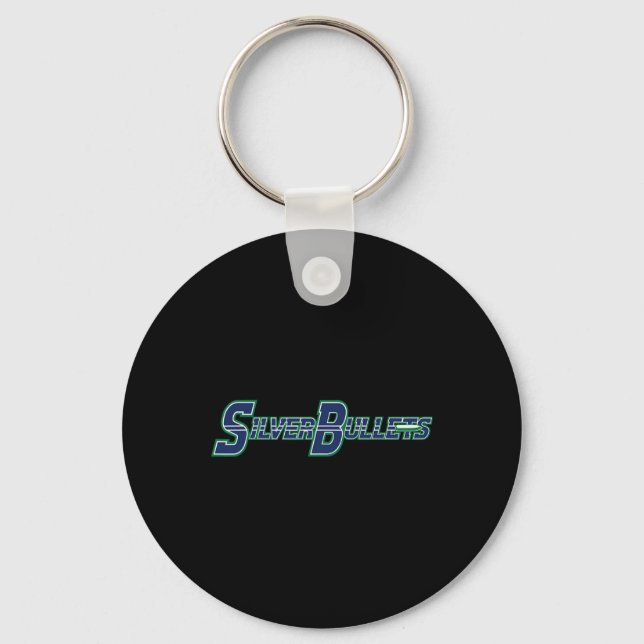 Silver Bullets Softll - Blue Logo  Key Ring (Front)