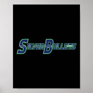 Silver Bullets Softll - Blue Logo Poster