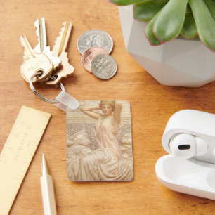 Silver by Albert Joseph Moore, Victorian Fine Art Key Ring