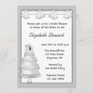 Silver Cake Invitation