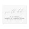 Silver Calligraphy Modern Save the Date