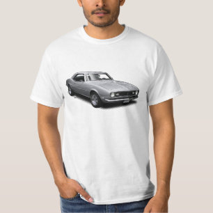 Silver Camaro on White T-Shirt