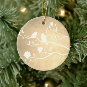 Silver Candelabra (gold) - Ceramic Ornament