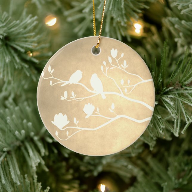 Silver Candelabra (gold) - Ceramic Ornament (Tree)