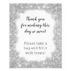 Silver Candy Buffet Baby Shower Sign