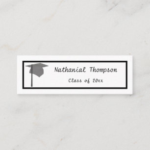 Silver Cap - Graduation Name Insert Cards