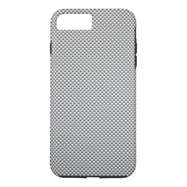 Silver Carbon Fiber Print Case-Mate iPhone Case (Back)