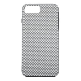 Silver Carbon Fibre Print iPhone 8 Plus/7 Plus Case