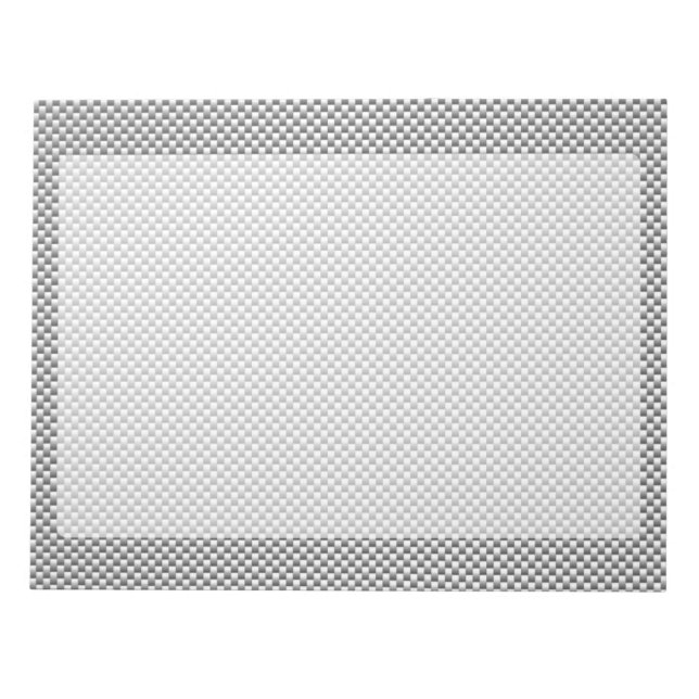 Silver Carbon Fibre Style Print Notepad (Front)