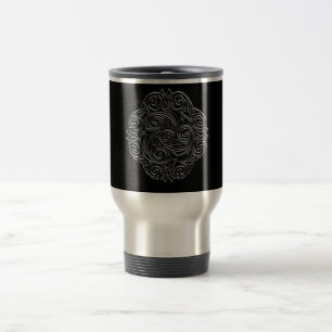 Silver Celtic Emblem Travel Mug