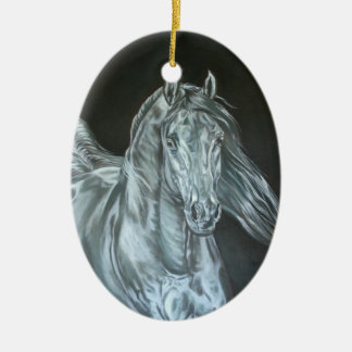 Silver Ceramic Tree Decoration