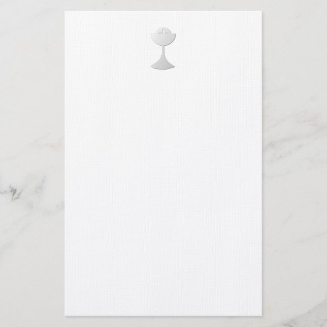 Silver Chalice and Host Stationery (Front)