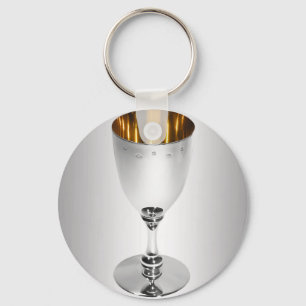 silver chalice keychain
