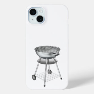 Silver charcoal barbecue grill iPhone 15 mini case