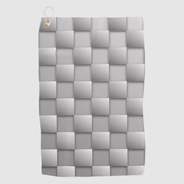 Silver Checkers Golf Towel (Front)