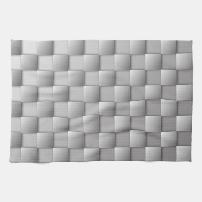 Silver Checkers Kitchen Towel (Horizontal)