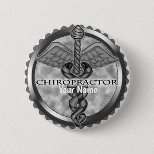 Silver Chiropractor  pin button