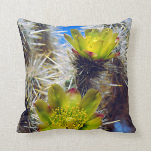Silver Cholla Cactus Wildflowers Cushion