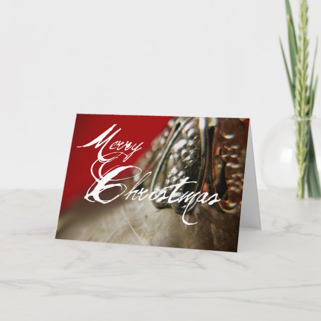silver Christmas Holiday Card (Front)