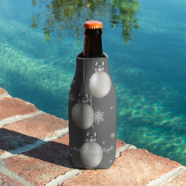 Silver Christmas Ornaments Bottle Cooler (In Situ Pool)