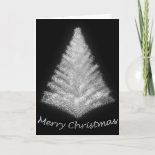 Silver Christmas Tree #2 Holiday Card