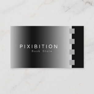 Silver Chrome Business Card BW 4 Book Store