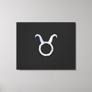 Silver Chrome Like Taurus Zodiac Sign