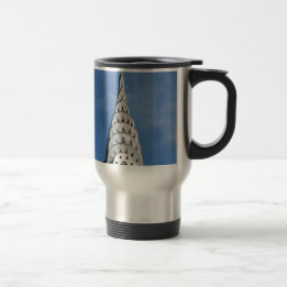 Silver Chrysler Building Travel Mug