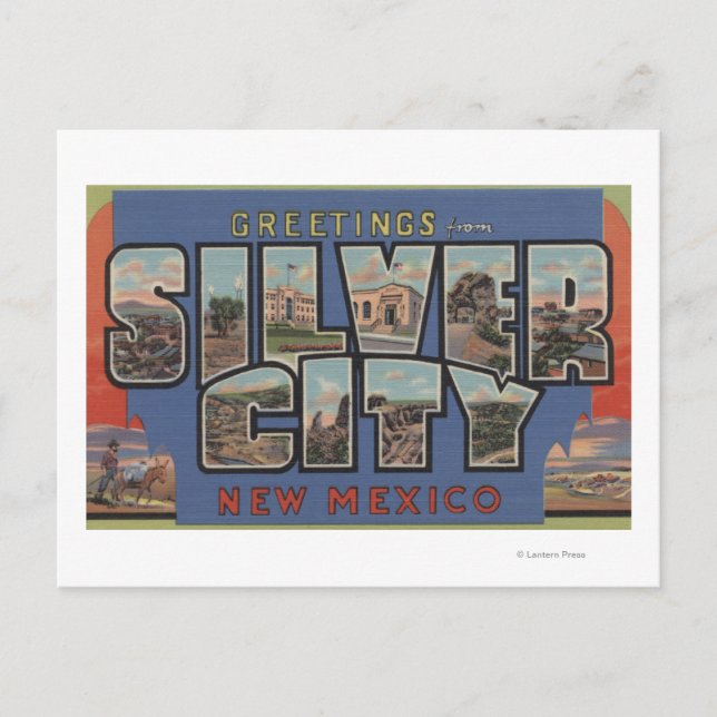 Silver City, New Mexico - Large Letter Scenes Postcard (Front)