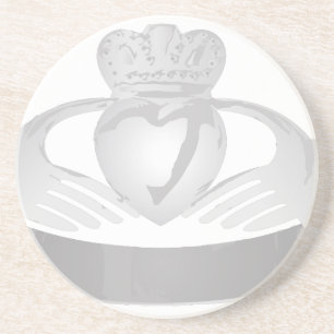 silver claddagh ring coaster