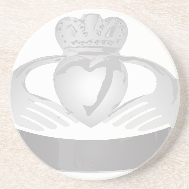 silver claddagh ring coaster (Front)