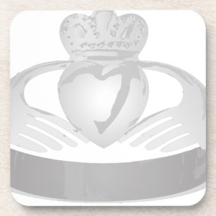 silver claddagh ring coaster